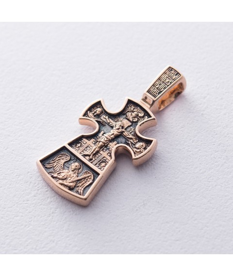Православный крест "Распятие. Благоразумный разбойник" п01652 Оникс