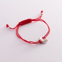 Bracelet with red thread "Baby's foot" 141112 Onix 21