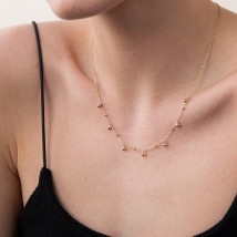 Колье "Шарики" в желтом золоте кол01949 Онікс  43