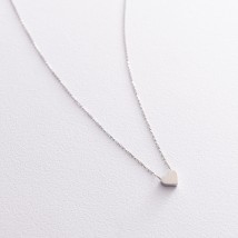 Necklace "Heart" in white gold kol01253 Onix 40