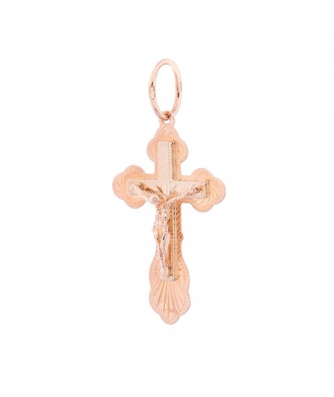 Gold cross with crucifix p02397 Onyx