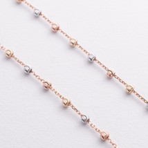 Серьги "Шарики на цепочке" (красное, желтое, белое золото) с09373 Онікс