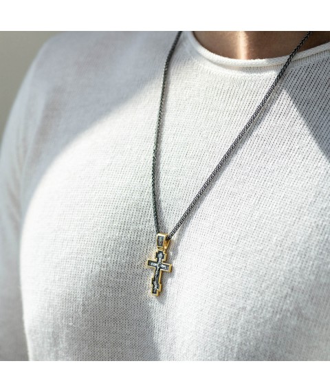 Orthodox cross "Crucifixion of Christ" 132897 Onyx