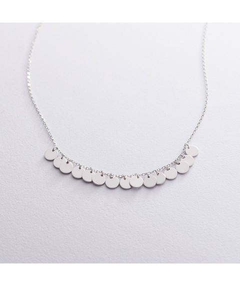 Necklace "Coins" in silver 18951 Onix 43