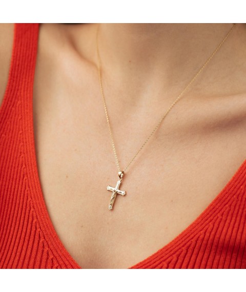 Golden cross "Crucifixion. Save and Preserve" (in Ukrainian) p03867 Onix