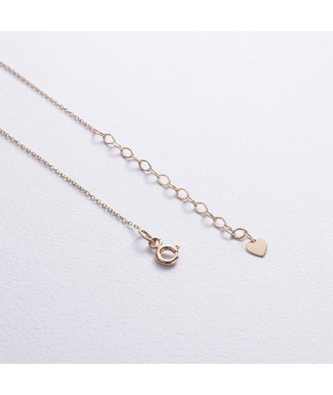 Necklace with the letter "O" in yellow gold kol02463o Onix 45