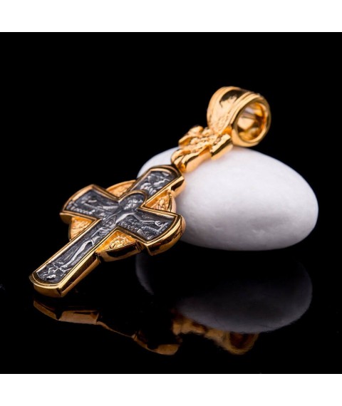 Orthodox cross "Crucifixion. Nativity of Christ" 131769 Onyx