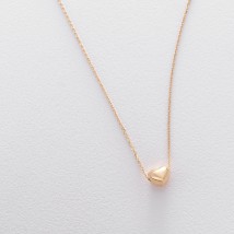 Gold necklace with heart col01339 Onyx 40