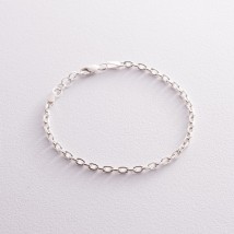 Срібний браслет (якірне плетіння) бс20224 Онікс 18