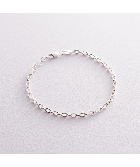 Silver bracelet (anchor weave) BS20224 Onix 18