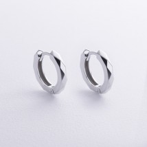 Earrings - rings "Grani" in white gold s08860 Onyx