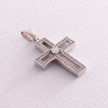 Silver cross with cubic zirconia 132054 Onyx