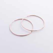 Earrings - rings in red gold (4.8 cm) s06857 Onyx