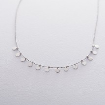 Necklace "Coins" in white gold count01395 Onix 40