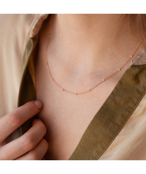 Necklace - chain "Refinement" in red gold ts00457 Onix 40