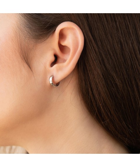 Earrings - rings in silver 7074 Onyx