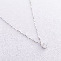 Silver necklace with the letter C 18618b Onix 45