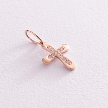 Gold cross with white cubic zirconia p03629 Onyx