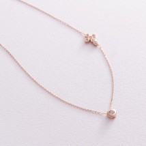 Gold necklace with a cross (cubic zirconia) count02110 Onyx 43