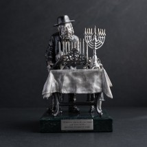 Серебряная фигура "Еврейская суббота" ручной работы 23116 Онікс
