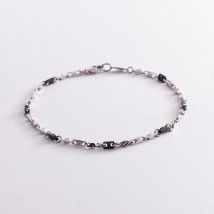 Silver men's bracelet ZANCAN ESB167-N Onyx
