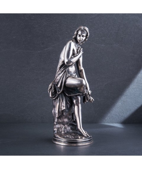 Срібна фігура ручної роботи "Німфа" сер00052н Онікс