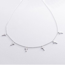 Серебряное колье "Крестики" 18950 Онікс  41