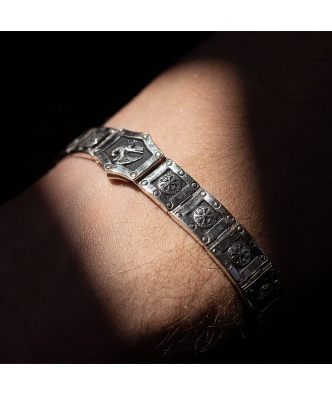 Silver bracelet "St. George the Victorious" 030 Onix 22