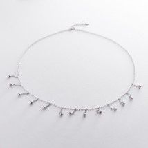 Silver necklace "Balls" 18885 Onix 45