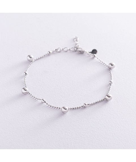 Silver bracelet "Balls" 141503 Onix 20