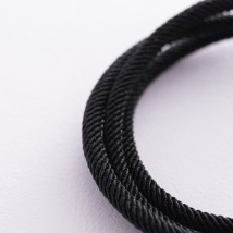 Шелковый шнурок с серебряной застежкой (4мм) 18450 Онікс  65