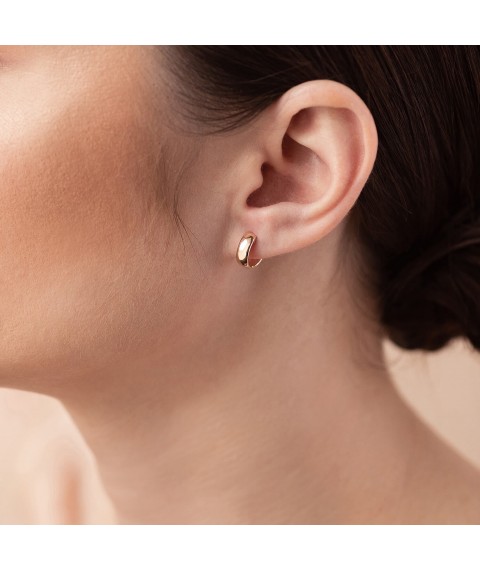 Earrings - rings in red gold s08435 Onyx