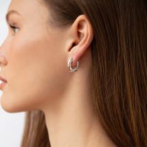 Серебряные серьги "Ramona" 123449 Онікс