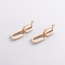 Сережки у жовтому золоті (фіаніти) с09293 Онікс