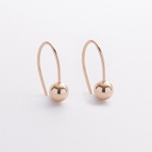 Серьги "Kendall" с шариками (желтое золото) с09340 Онікс