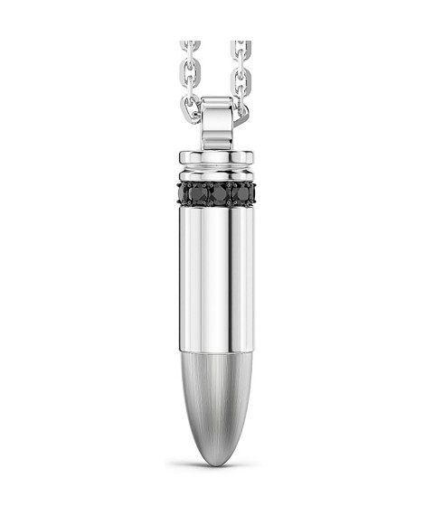 Men's silver necklace "Bullet" Zancan EXC453 50