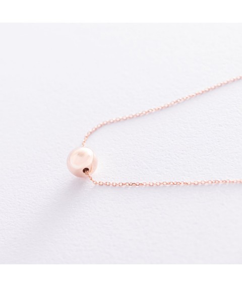 Gold necklace "Ball" count01721 Onix 40
