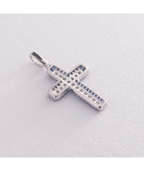 Gold cross (sapphire, diamond) pb0122gm Onyx