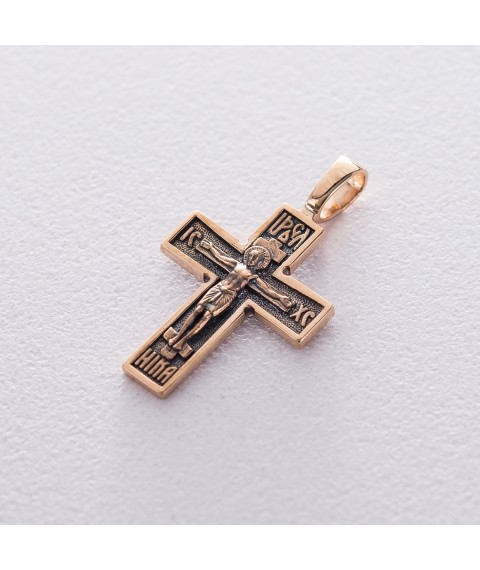 Gold cross with blackening p01406 Onyx