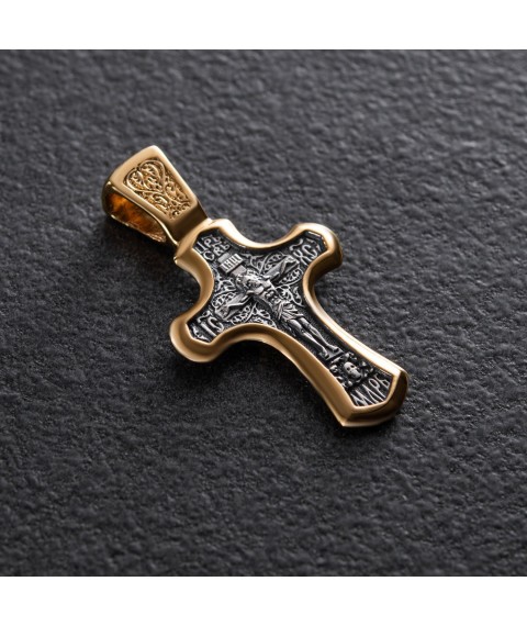 Orthodox cross "The Crucifixion of Christ. Save and preserve" 132900 Onyx