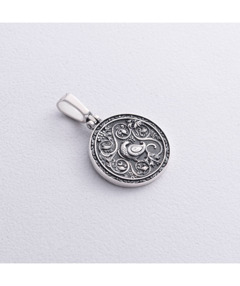 Silver amulet "Deesis" 133258 Onyx