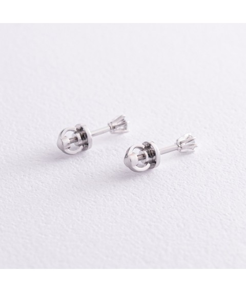 Gold earrings - studs with diamonds 316621121 Onyx