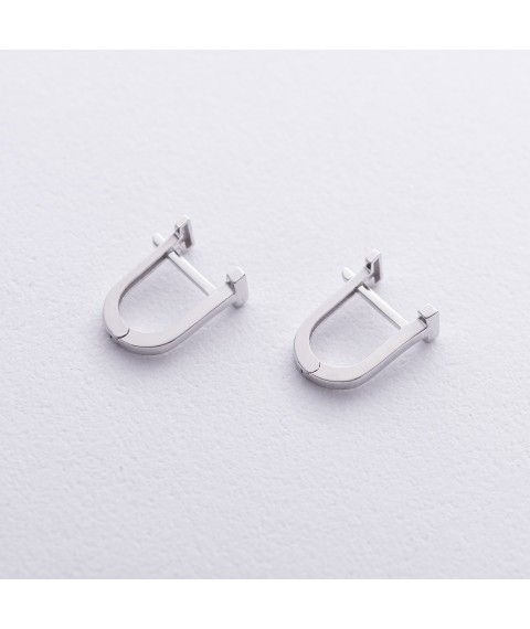 Earrings "Tina" in white gold s08794 Onyx