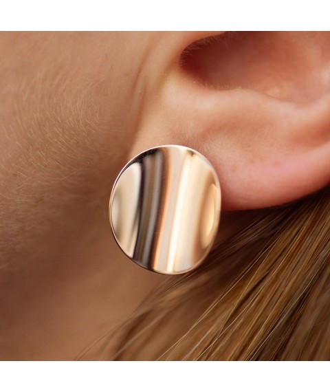 Gold earrings "Perfection" 470085 Onyx