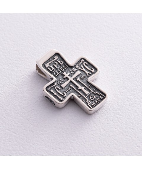 Calvary cross in silver (gilding, blackening) 13327 Onyx
