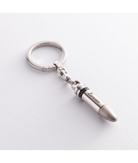 Men's silver keychain "Bullet" Zancan EXP077
