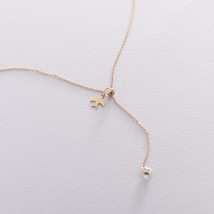 Necklace "Swallow" in yellow gold (cubic zirconia) coll01859 Onix 45