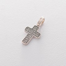Православный крест из серебра 132708 Онікс