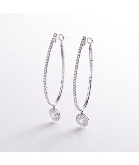 Earrings in white gold with diamonds sb0027mi Onyx