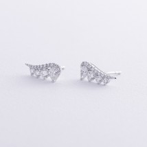 Gold earrings - studs with diamonds sb0501nl Onyx